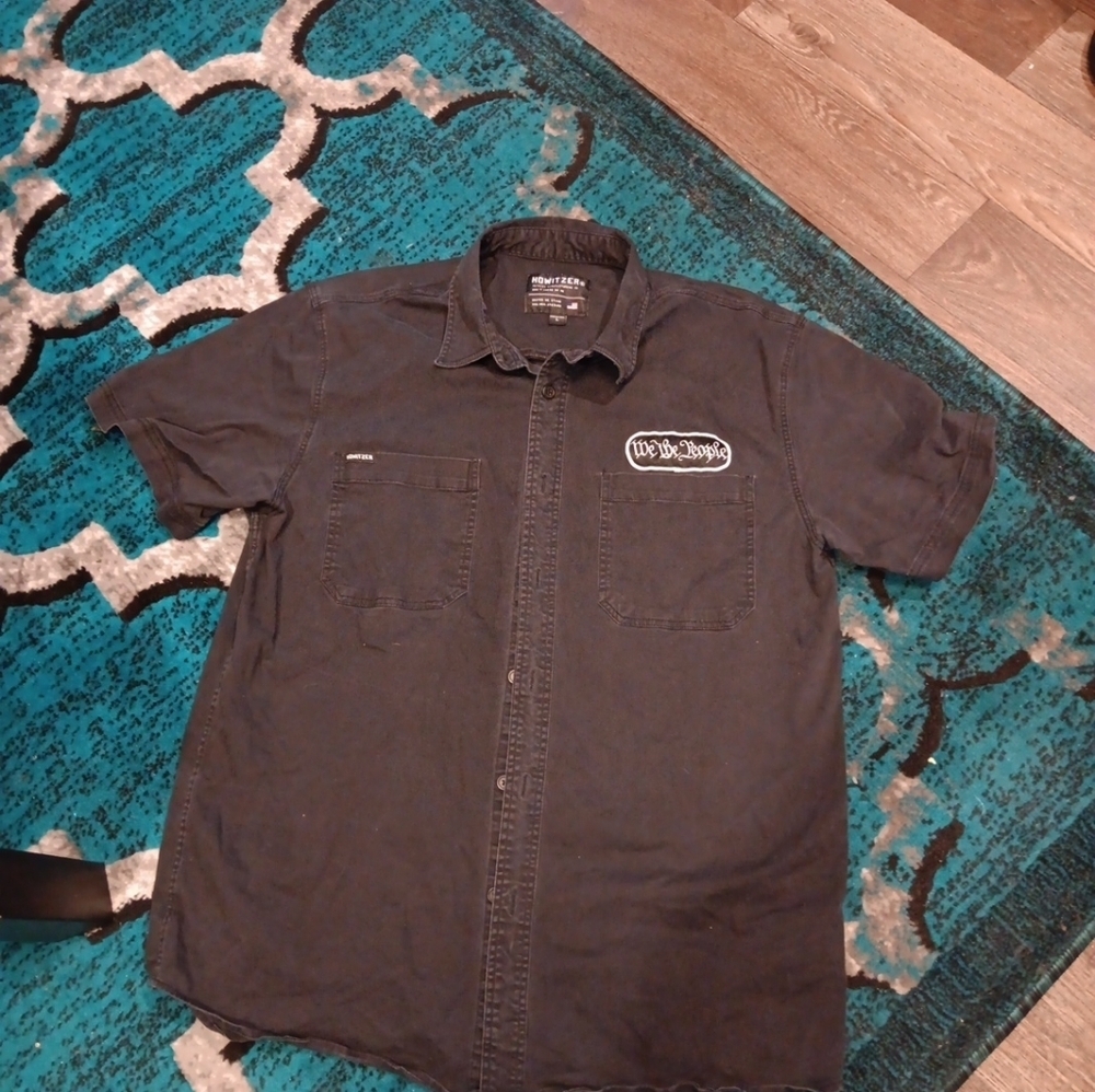Howitzer Button-Down Shirt Black size L - Picture 2 of 4